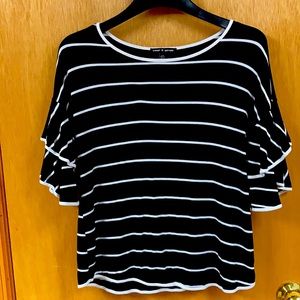 Fancy black and white shirt